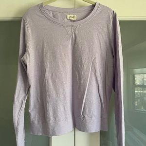 Pact Women's Easy Long Sleeve Tee, Wisteria, Large